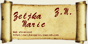 Željka Marić vizit kartica